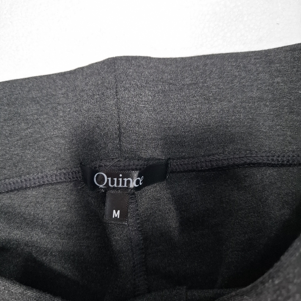 Quince Ultra-Stretch Ponte Skinny Cropped Pants Quiet Luxury Career Charcoal M - Picture 14 of 15